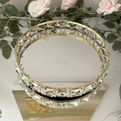 Darthome Limited Gold Crystal Mirrored Candle Plate -Darthome Limited IMG 5151.JPEG edited24