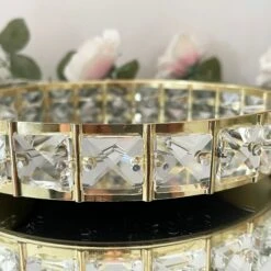 Darthome Limited Gold Crystal Mirrored Candle Plate -Darthome Limited IMG 5152.JPEG edited25