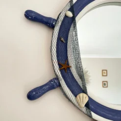 Darthome Limited Wooden Ships Wheel Wall Mirror 60cm -Darthome Limited IMG 5194.JPEG edited61
