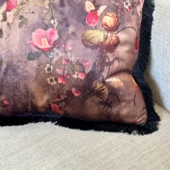 Darthome Limited Fringed Boho Floral Velvet Cushion -Darthome Limited IMG 5235 JPEG