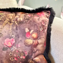Darthome Limited Fringed Boho Floral Velvet Cushion -Darthome Limited IMG 5236 JPEG