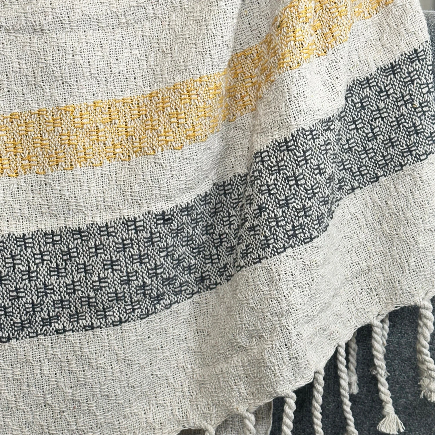 Darthome Limited Striped Cotton Throw 130x170cm 5 Darthome Limited Striped Cotton Throw 130x170cm - Image 5