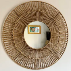 Darthome Limited Woven Paper Rope Wall Mirror 70cm X 70cm