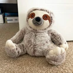 Darthome Limited Soft Faux Fur Sitting Sloth Heavy Weighted Doorstop 30cm