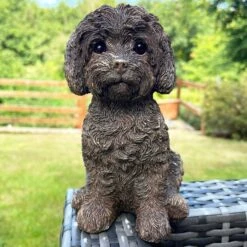 Darthome Limited Resin Gold Labradoodle Dog Ornament -Darthome Limited IMG 6771.JPEG edited58