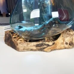 Darthome Limited Large Molten Glass Bowl On Teak Root Stand 13 Darthome Limited Large Molten Glass Bowl On Teak Root Stand -Darthome Limited IMG 7350 JPEG