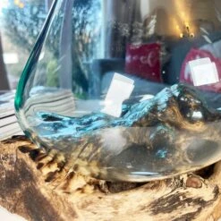 Darthome Limited Large Molten Glass Bowl On Teak Root Stand 17 Darthome Limited Large Molten Glass Bowl On Teak Root Stand -Darthome Limited IMG 7354 JPEG