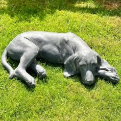Darthome Limited Large Grey Content Dog Sculpture