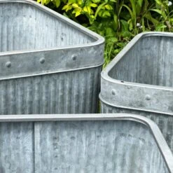 Darthome Limited Set Of 3 Galvanised Square Tub Planters -Darthome Limited IMG 8163 JPEG