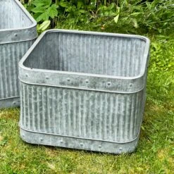 Darthome Limited Set Of 3 Galvanised Square Tub Planters -Darthome Limited IMG 8166 JPEG