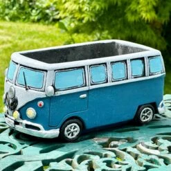 Darthome Limited Blue Cement Campervan Planter 21cm