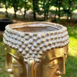 Darthome Limited Gold Multi Buddha Head Planter -Darthome Limited IMG 8889 JPEG
