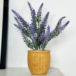 Darthome Limited Artificial Lavender Plant In Resin Pot