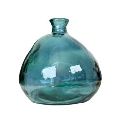 Darthome Limited Recycled Glass Teal Bubble Vase -Darthome Limited IMG 9074.JPEGcopy