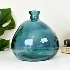 Darthome Limited Recycled Glass Teal Bubble Vase