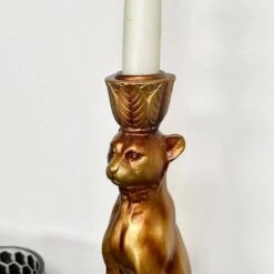 Darthome Limited Gold Leopard Candlestick Holder -Darthome Limited IMG E0054 editedAJ