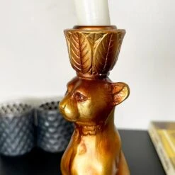 Darthome Limited Gold Leopard Candlestick Holder -Darthome Limited IMG E0055 editedAK