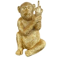 Darthome Limited Gold Up Yours Monkey Ornament 11x19x11cm -Darthome Limited IMG E0057 editedAMcopy