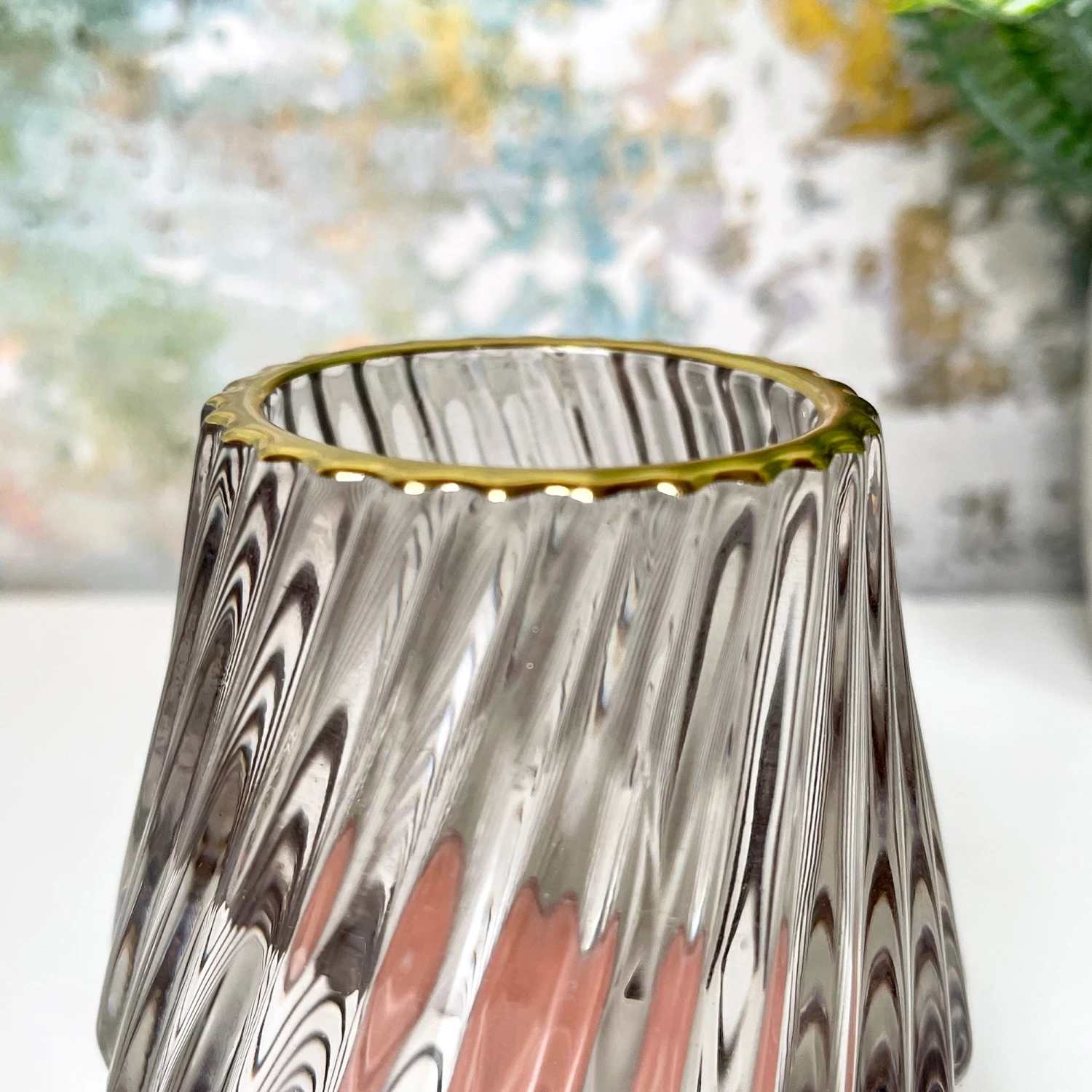 Darthome Limited Ribbed Glass Candle Holders Set Of 2 3 Darthome Limited Ribbed Glass Candle Holders Set Of 2 - Image 3