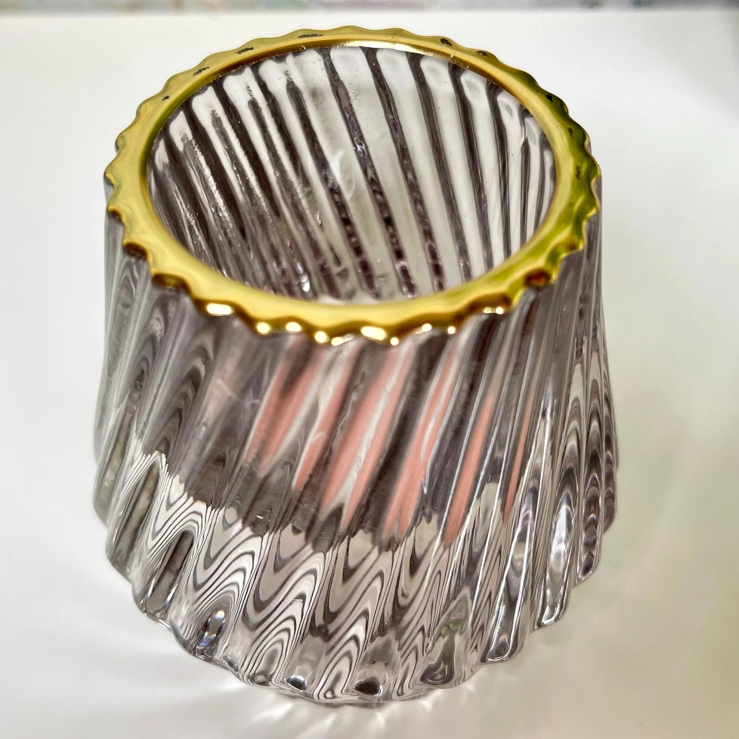 Darthome Limited Ribbed Glass Candle Holders Set Of 2 4 Darthome Limited Ribbed Glass Candle Holders Set Of 2 - Image 4