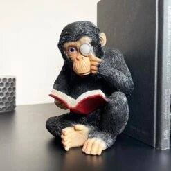 Darthome Limited Black Reading Monkey Bookends -Darthome Limited IMG E0147 editedAH