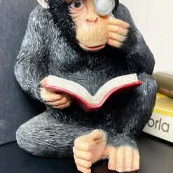 Darthome Limited Black Reading Monkey Bookends -Darthome Limited IMG E0149 editedAJ