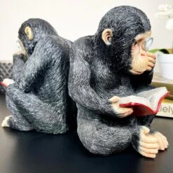 Darthome Limited Black Reading Monkey Bookends -Darthome Limited IMG E0157 editedAQ