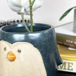 Darthome Limited Speckled Ceramic Penguin Plant Pot Cover -Darthome Limited IMG E0166 editedAY