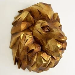 Darthome Limited Geometric Gold Lions Wall Head