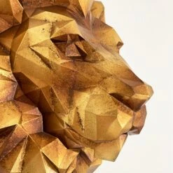 Darthome Limited Geometric Gold Lions Wall Head -Darthome Limited IMG E0175 editedBG