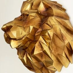 Darthome Limited Geometric Gold Lions Wall Head -Darthome Limited IMG E0179 editedBK