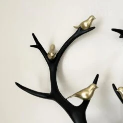Darthome Limited Black Stags Head With Gold Bird Decoration -Darthome Limited IMG E0195 editedBV