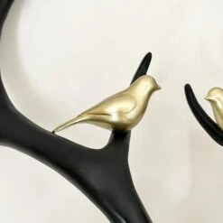 Darthome Limited Black Stags Head With Gold Bird Decoration -Darthome Limited IMG E0199 editedBZ