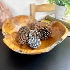 Darthome Limited Teak Root Wood Decorative Bowl 30cm 7 Darthome Limited Teak Root Wood Decorative Bowl 30cm -Darthome Limited IMG E0305 editedCH