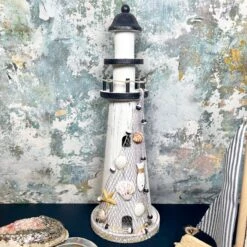 Darthome Limited White Wooden Lighthouse Nautical Ornament