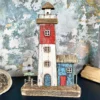 Darthome Limited Rustic Wooden Coastal Lighthouse Ornament