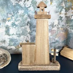 Darthome Limited Rustic Wooden Coastal Lighthouse Ornament -Darthome Limited IMG E0319 edited15