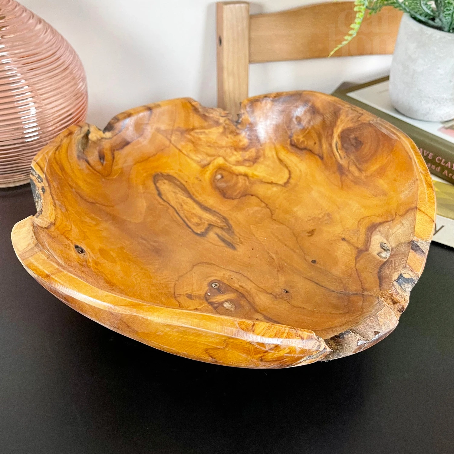 Darthome Limited Teak Root Wood Decorative Bowl 30cm 2 Darthome Limited Teak Root Wood Decorative Bowl 30cm - Image 2