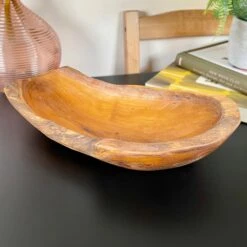 Darthome Limited Teak Root Wood Long Bowl 35cm -Darthome Limited IMG E0340 editedDG