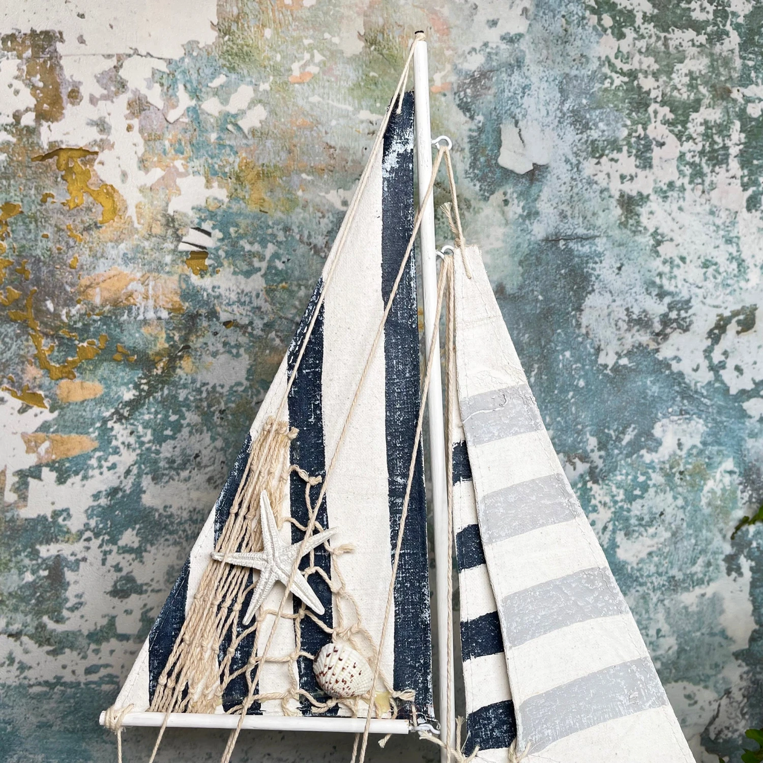 Darthome Limited Blue & White Sailing Boat Model Bathroom Ornament 2 Darthome Limited Blue & White Sailing Boat Model Bathroom Ornament - Image 2