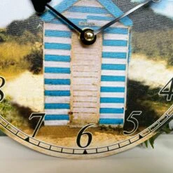 Darthome Limited Beach Hut Round Wall Clock 20cm -Darthome Limited IMG E0360 edited33