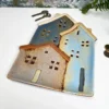 Darthome Limited Ceramic Tall Cottage Houses Decorative Plate
