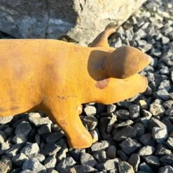 Darthome Limited Rust Cast Iron Pig Garden Statue 31cm -Darthome Limited IMG E0440