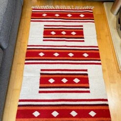 Darthome Limited Red Cotton Moroccan Rug