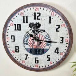 Darthome Limited Round Movie Camera Wall Clock