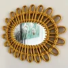 Darthome Limited Rattan Style Flower Oval Wall Mirror
