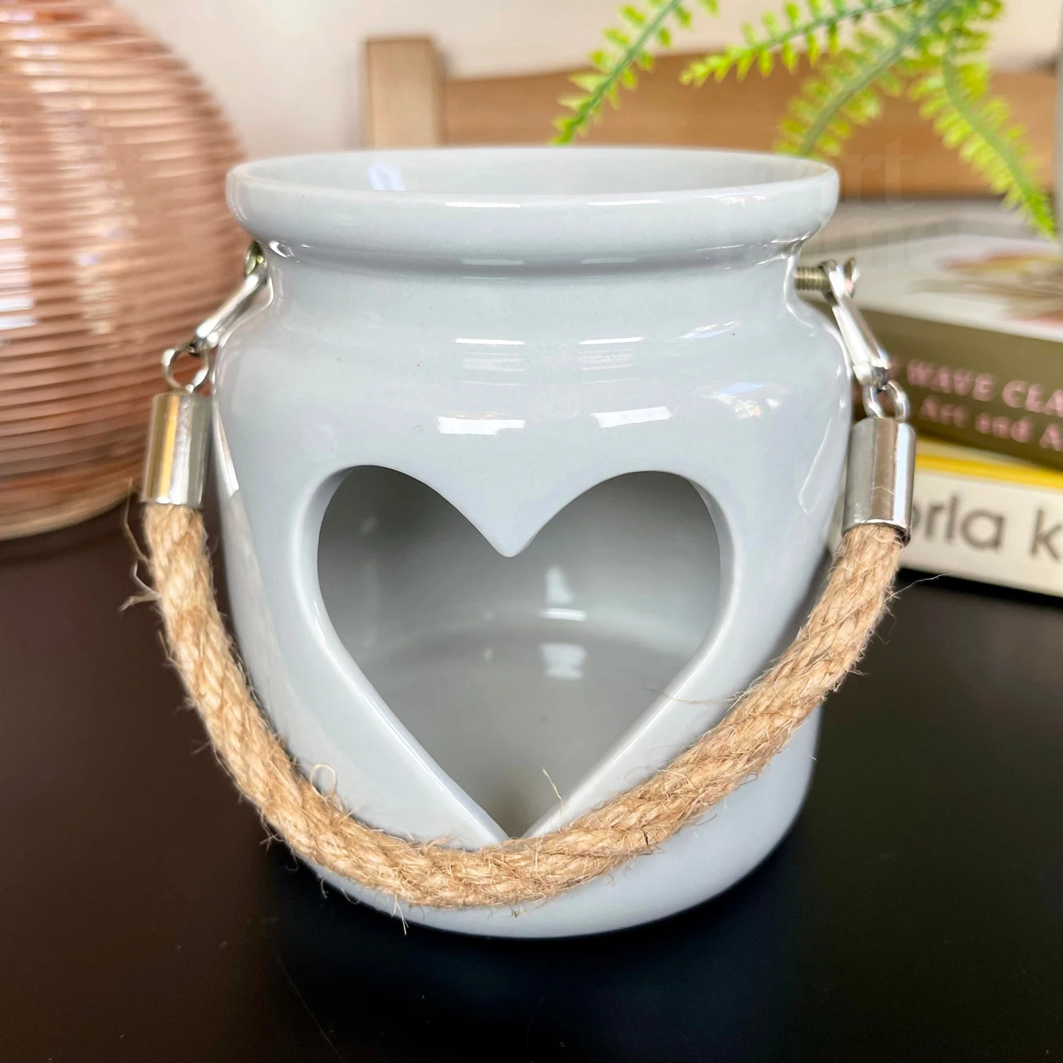 Darthome Limited Grey Heart Tealight Lantern 1 Darthome Limited Grey Heart Tealight Lantern