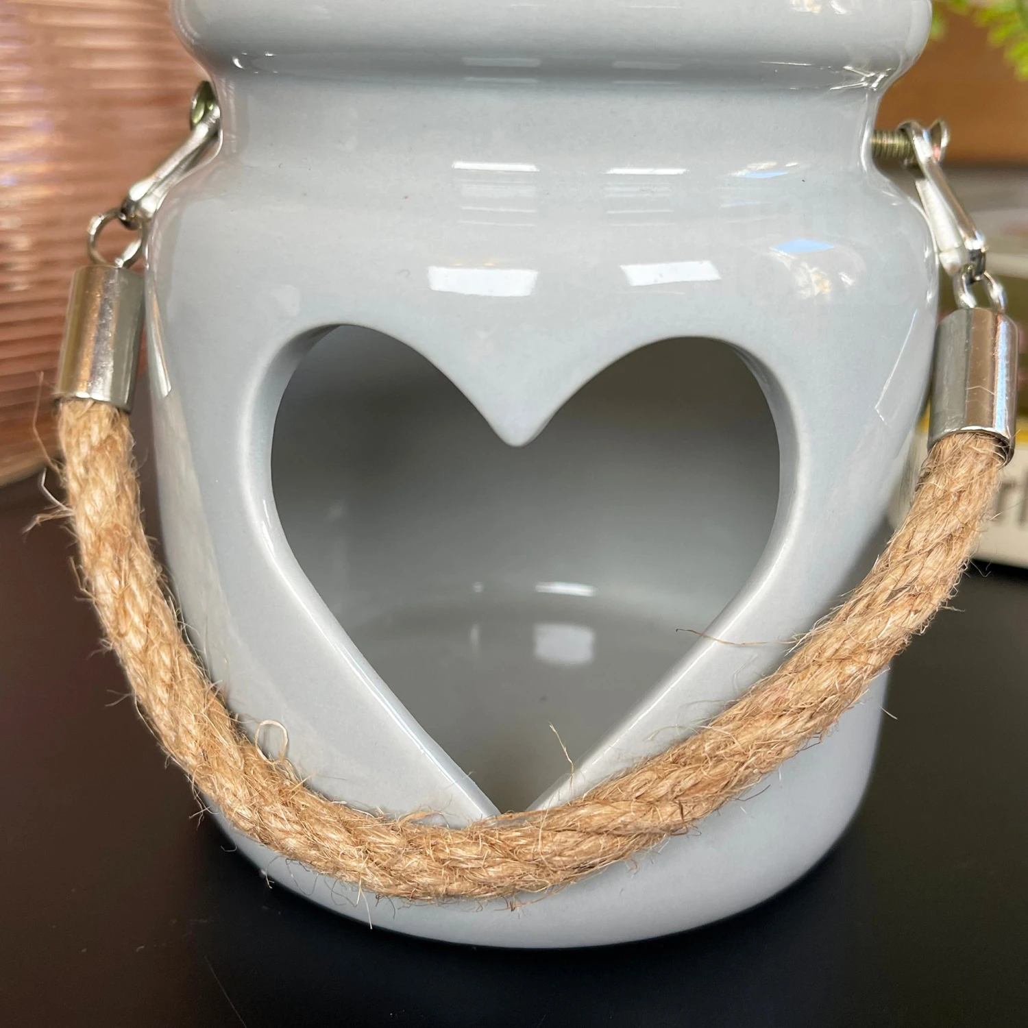 Darthome Limited Grey Heart Tealight Lantern 2 Darthome Limited Grey Heart Tealight Lantern - Image 2