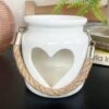 Darthome Limited White Heart Tealight Lantern