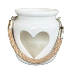 Darthome Limited White Heart Tealight Lantern -Darthome Limited IMG E0609copy